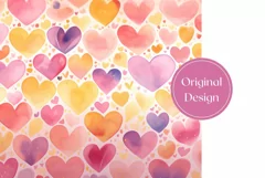 Lovely Hearts Tumbler Wrap Design, Valentine's Day Tumbler Product Image 2