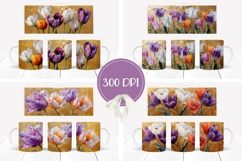 Tulips Mug Wrap Designs, Floral Mug Template Product Image 2