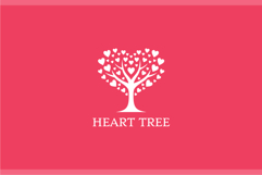 Hearts Tree Logo Design Vector Illustration Product Image 2