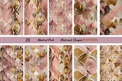 20 Floral Abstract Shapes Seamless Digital Paper Download Product Image 2