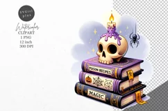 Halloween clipart, Spell books clipart, Autumn clipart Product Image 1