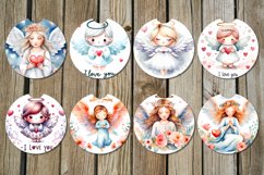 Angel Love | Christian car coaster &amp; key chain designs, PNG Product Image 2