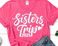 Sisters Trip 2025 SVG | Summer Quote PNG | Sisters Vacation Product Image 3