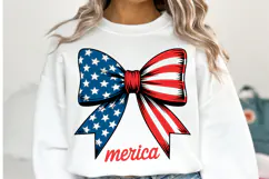 Merica Bow svg | 4th of july Svg | Shirt Svg Product Image 1