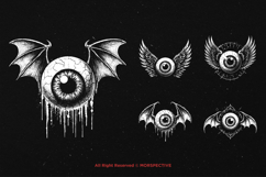 10 Bundle Dark Art Eye Ball with wings illuminati Mystical Product Image 3