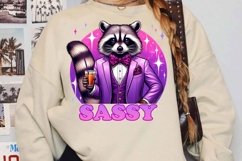 Sassy Raccoon Sublimation, Funny Raccoon Png Product Image 3