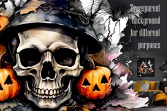 Creepy Skull in the Garden Sublimation PNG/jpeg Product Image 2