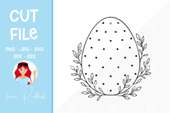 Easter SVG Line Art Cut File Product Image 1