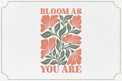 Boho Floral Quotes PNG Bundle, Aesthetic Design Product Image 10