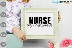 Nurse Life SVG Design / Nurse - Care - Inspire - Heal SVG Product Image 2