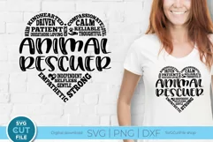 Animal rescuer svg - a subway art pet adoption svg foster Product Image 1
