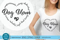 Dog mom svg, a dog mom heart with paw prints design Product Image 1