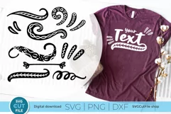 Flourish svg, tribal, swoosh svg, swashes, swirl, squiggle Product Image 1