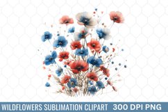 Wildflowers Sublimation Clipart Product Image 1