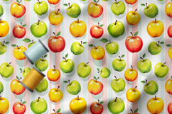 Colourful Macarons and Berries Seamless Patterns, Summer PNG Product Image 5