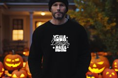 Gildan 18000 Black Mockup, Halloween Gildan 18000 Mockup Product Image 1