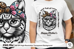 Stylish Cat Mom Illustration Bundle Mother&#039;s Day Sublimation Product Image 10
