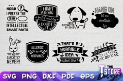 Sarcastic Quotes SVG Bundle | Funny Quotes SVG | T Shirt v.2 Product Image 4