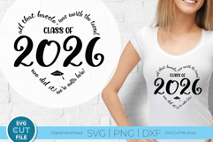 Class of 2026 svg, cute heart grad svg, 2026 graduate senior Product Image 1
