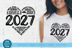 Class of 2027 svg, cute 2027 grad svg, 2027 graduate seniors Product Image 1
