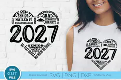 Class of 2027 svg, cute 2027 grad svg, 2027 graduate seniors Product Image 1