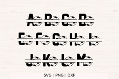 Soccer Monogram SVG Alphabet AZ | Football Split Letter Product Image 2