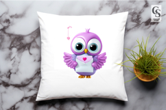 Cute Love Bird Letter Clipart Sublimation PNG Product Image 3