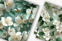 Gardenia Floral Digital Paper Product Image 2