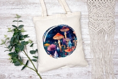 Neon Forest Illustration PNG, Neon Mushrooms PNG Product Image 2