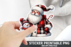 Christmas Santa Sticker| Christmas Sticker PNG Design Product Image 1