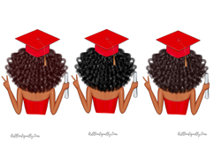 Senior Black Woman Graduation PNG Product Image 2