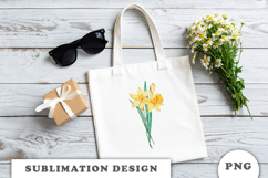Watercolor Daffodils Flowers Bouquet png Product Image 2