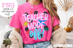 Teacher Mode Off PNG, Retro Teacher Design Product Image 7
