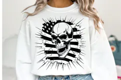 USA Skull Svg Design | Svg Cut Files | Shirt Svg Product Image 1