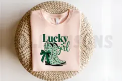 Lucky Girl Sublimation PNG, St. Patrick Day PNG Product Image 2