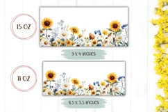 Watercolor Flowers Mug Sublimation, Spring Flowers Mug Product Image 2