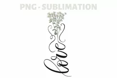 Love Wild Flower Png | Sublimation Designs Minimalistic Product Image 1