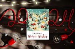 Christmas Village Greeting Cards, Vintage Christmas Cards Product Image 2