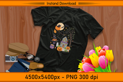 Cute Christmas Ghost Cat and Pumpkin House PNG Product Image 2