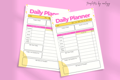Minimal Cute Daily Planner Canva Template Product Image 2