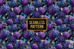 Purple Floral Digital Paper Product Image 2