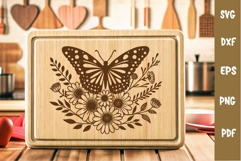 Floral Design, Flowers and Butterfly SVG Pattern Product Image 1