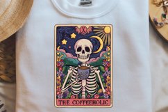 Funny Skeleton Life Tarot Card, The coffeeholic tarot card Product Image 2