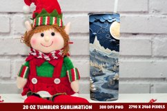 Christmas 20 OZ Tumbler Wrap PNG, Christmas Tumbler Wrap Product Image 2