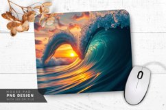 Ocean Heart Waves Mouse Pad PNG Design Product Image 1