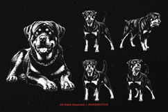 10 Bundle Dark Art Rottweiler Dog Beast Guardian Doggo Tatto Product Image 3