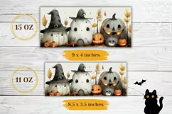 Cute Halloween Mug PNG, Cartoon Pumpkins Coffee Mug Print Product Image 2