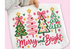 Merry and Bright PNG, Preppy Merry Coquette Christmas PNG Product Image 2
