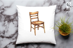Rustic Wooden Chair Clipart Sublimation PNG Product Image 3