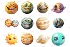 Happy Planets Clipart - 23 Png Bundle Product Image 3
